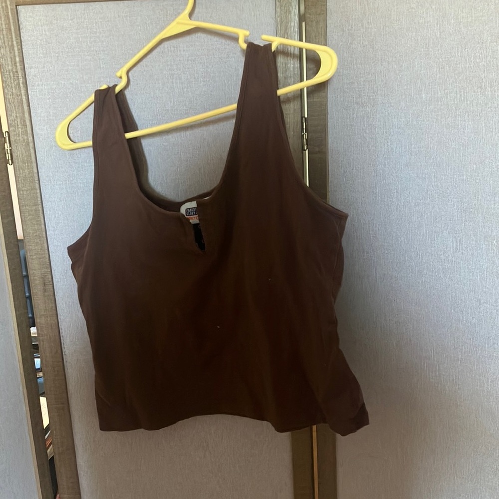 FINAL MARKDOWN Faded glory Brown Sleeveless Top xl